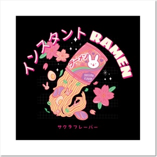 Japanese Ramen Sakura Flavor Anime Aesthetic Posters and Art